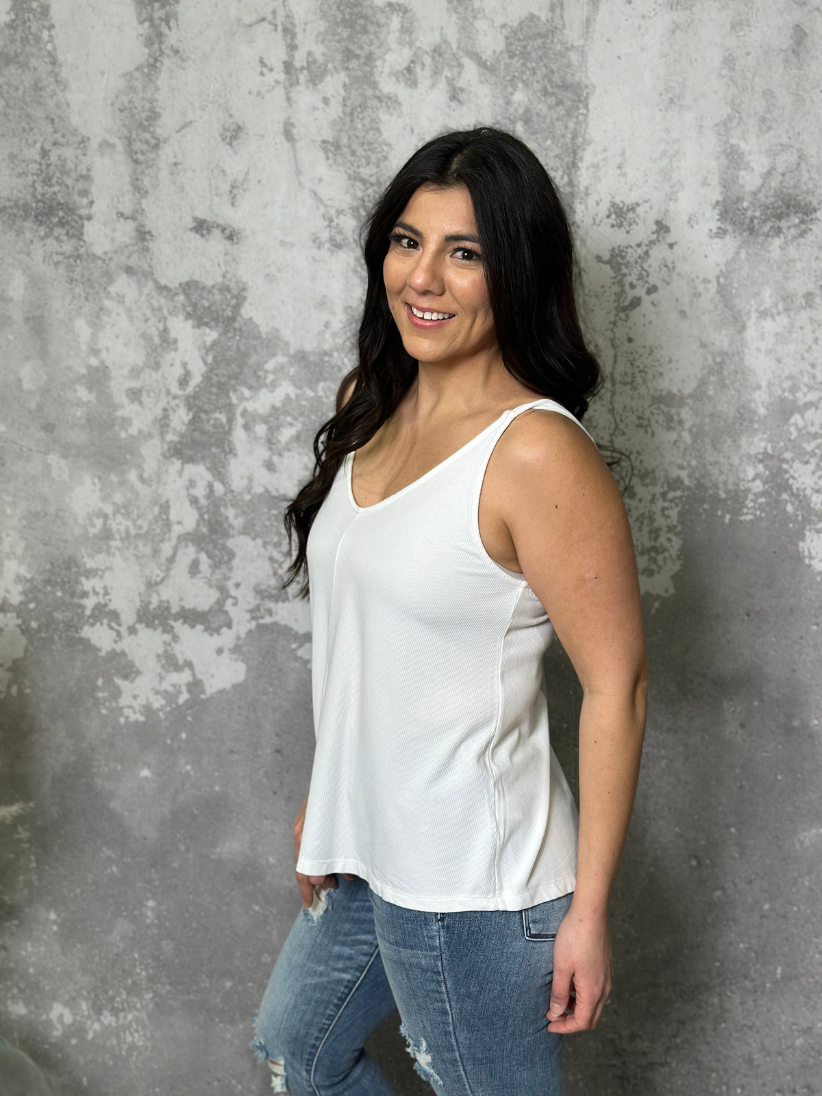 The Penny Tank - White - FINAL SALE