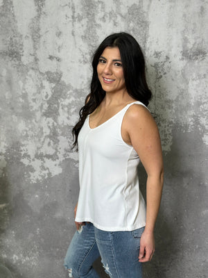 The Penny Tank - White - FINAL SALE