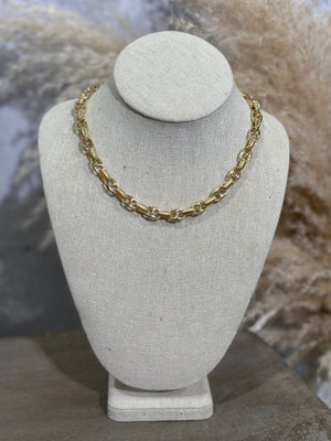 Chunky Pop Tab Gold Necklace