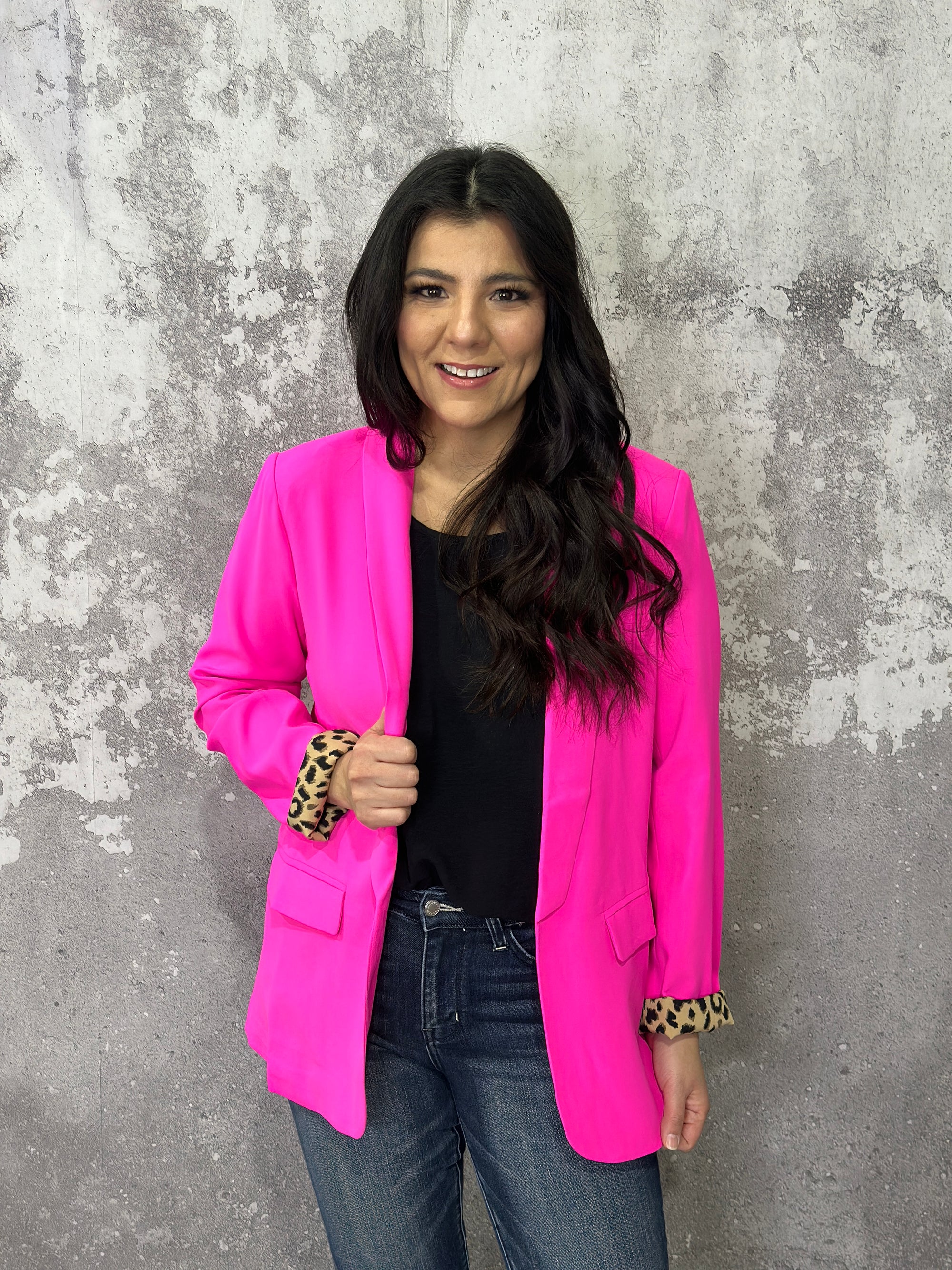 Leopard Lined Blazer