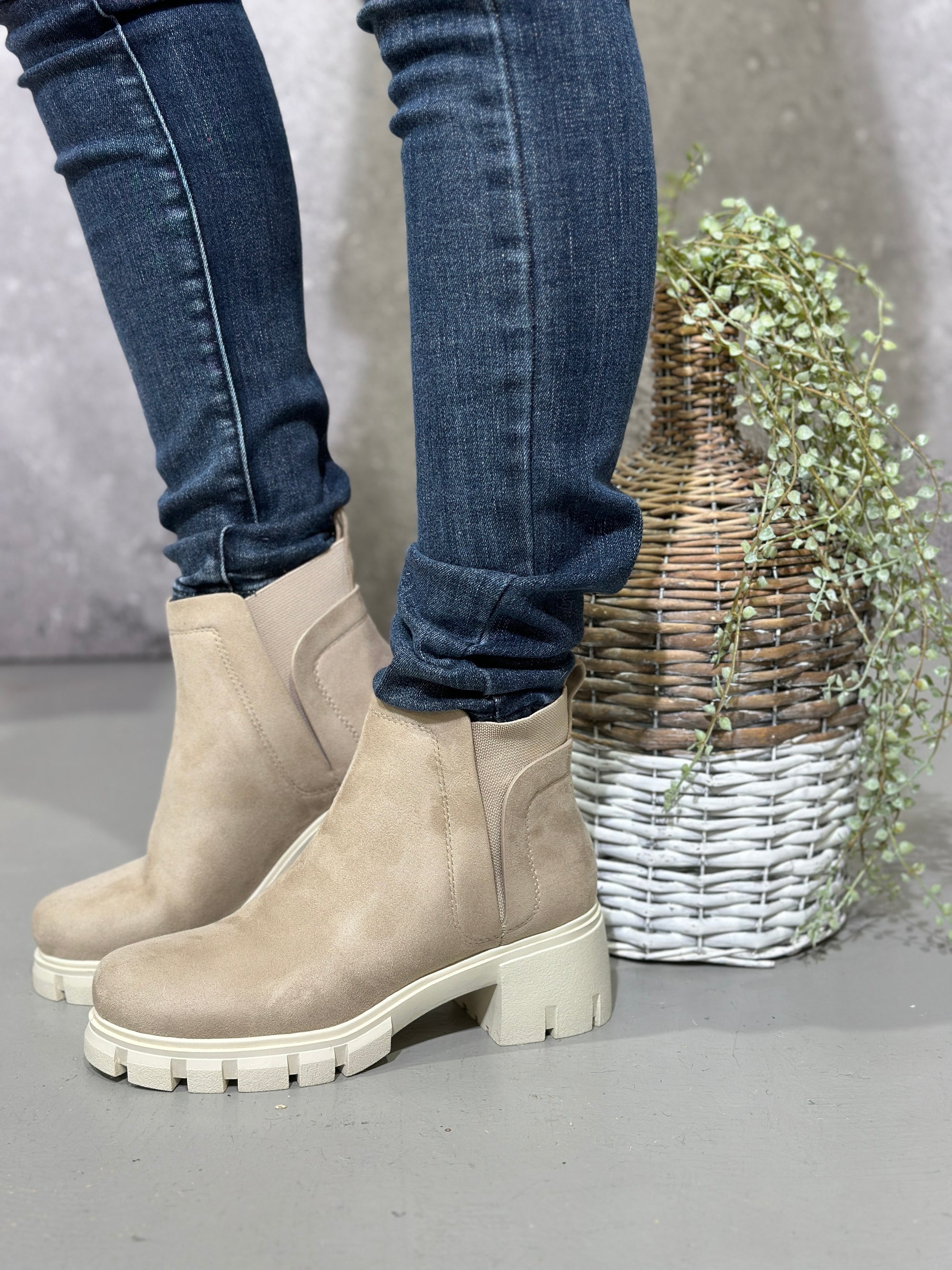 Taupe Two Tone Boot