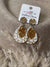 Dangle Druzy Gold and White Earring