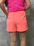 Elastic Waist Shorts with Front Button - Neon Coral (X Small - 3X)