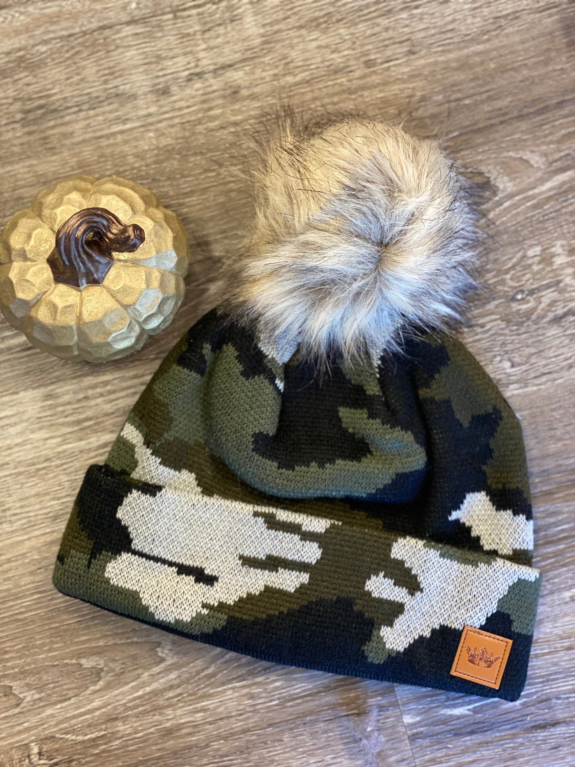 Camo With Cuff Hat - 2 Colors