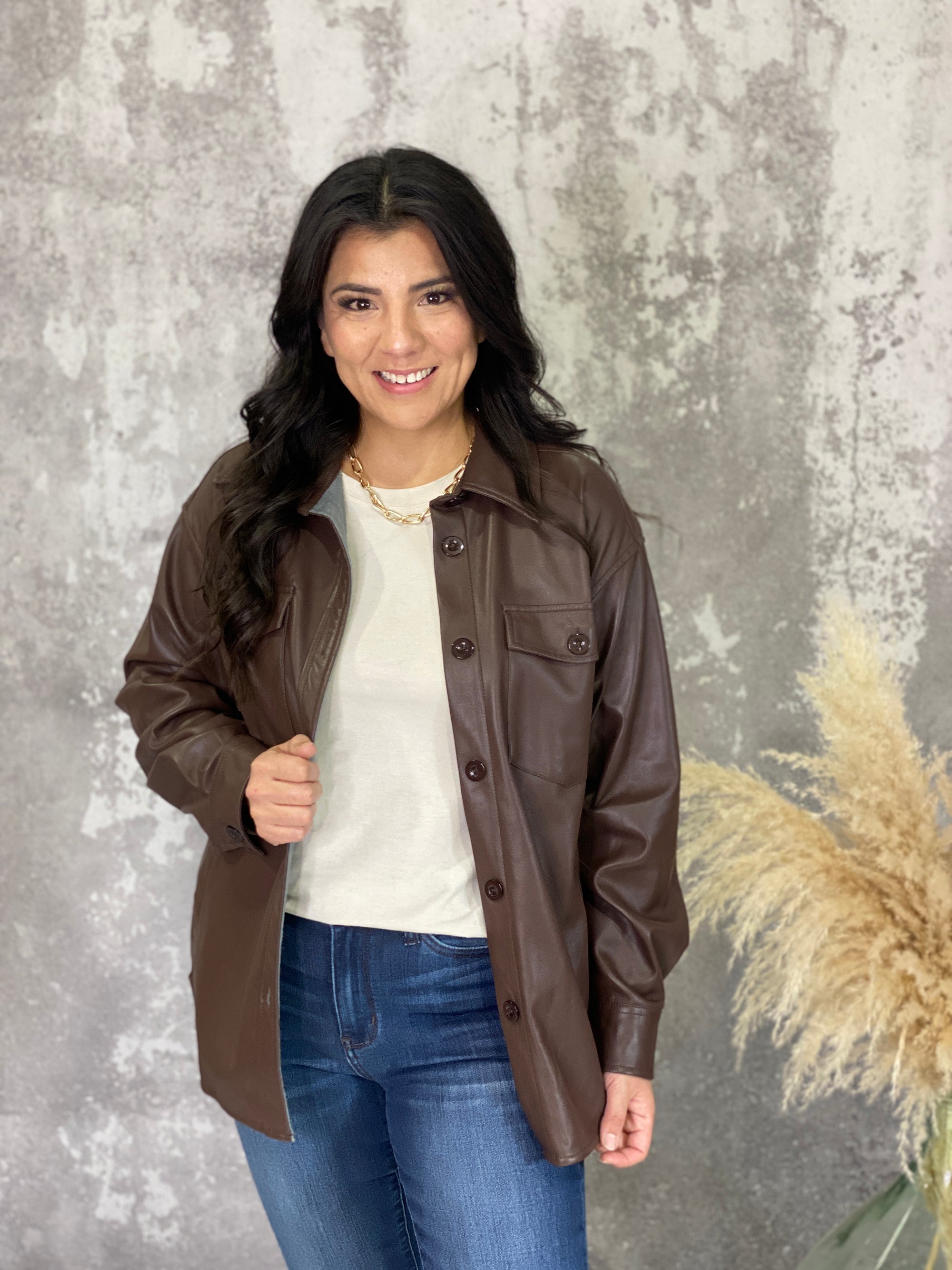 Vegan Shacket - Brown
