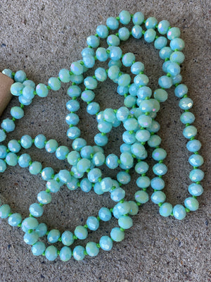 Spring Glass Bead 30'' Necklaces - 5 Colors