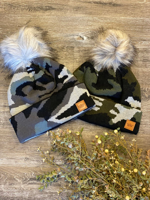 Camo With Cuff Hat - 2 Colors