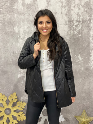 Quilted Jacket with Hood - Small - 3X (2X LEFT)