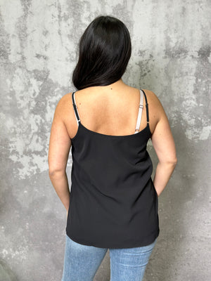 Pleated Perfection Tank - Black FINAL SALE