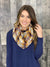 Infinity Scarf - Taupe/Mustard/Navy