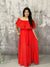 Strut your Suff Maxi Dress - Tomato Red (Small - 3X)