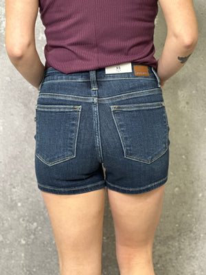 Judy Blue Dark Wash Basic Shorts (XS - 4X)-FINAL SALE