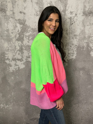 Neon Colorblock Cardgian