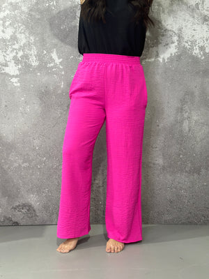 Winnie Wide Leg Dress Pant - Pink (Small - XL) - FINAL SALE