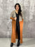 Camel and Leopard Longline Cardigan (Small - 3X)