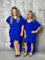 Ruffle High Low Reba Dress - Blue (Small - 3X)