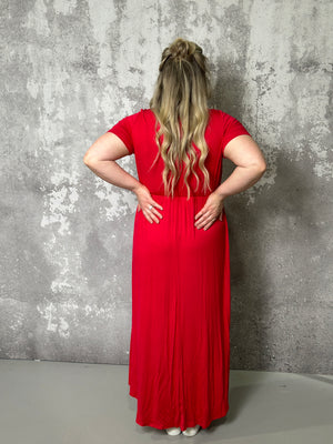 High Low Lovely Dress - Red FINAL SALE